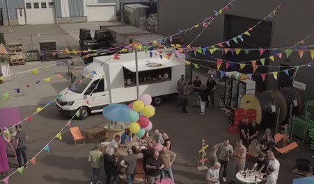 Frietkar op een feestje op locatie